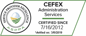 CEFEX Administration Services Certified since 7/16/2012