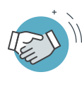 BlueStar retirement business handshake icon