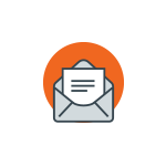 orange and white envelope icon